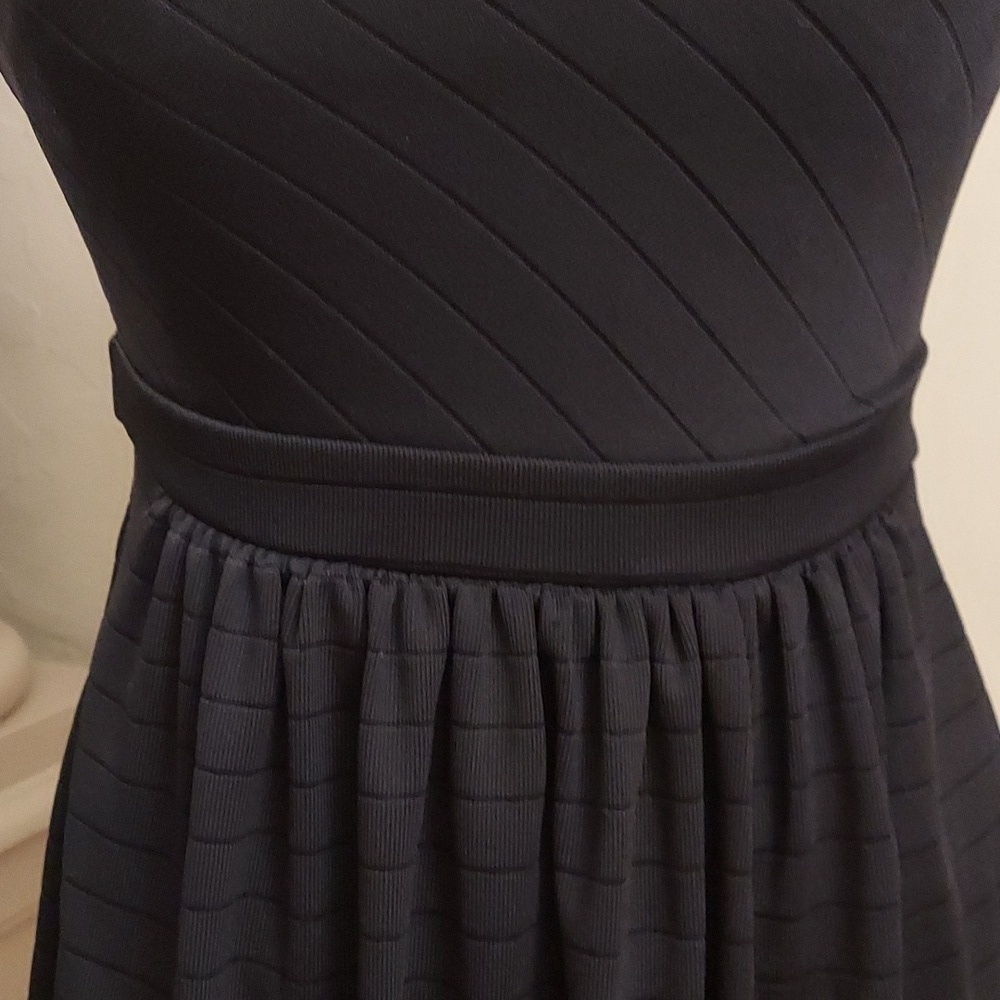NEW BCBGENERATION One Shoulder Fit and Flare Little Black Dress 6 Party Evening - Picture 5 of 15